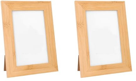 Super Mundo - 2pcs de Marcos de Fotos 24 x 30cm Madera con Cristal Portafotos de Madera Minimalistas Clásicos para Decoración del Hogar (30147)