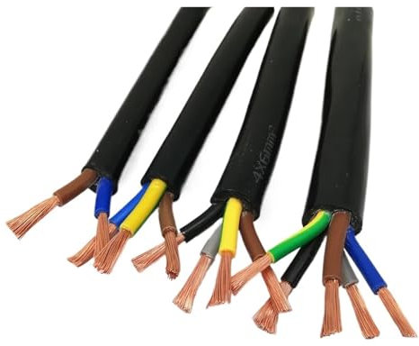 Matériel de communication 1 mètre 2-5 noyaux 18AWG 17AWG 15AWG 13AWG 11AWG 9AWG câble en cuivre conducteur de fil électrique câble en PVC fil d'alimentation à gaine souple Fils et câbles(2 cores 1mete
