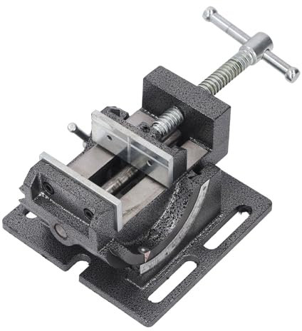 Étau de Presse pour Perceuse D'angle de Style Berceau, étau D'angle D'inclinaison Robuste de 3 Pouces de 0 à 90 °, étau de Presse Inclinable en Acier moulé pour le Perçage
