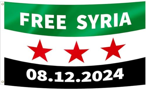 Lpitoy Syrische Flagge, Flagge „freies Syrien“, Banner Der Syrischen Armee Zwei Metallösen, Lichtbeständig, Lebendige Farben