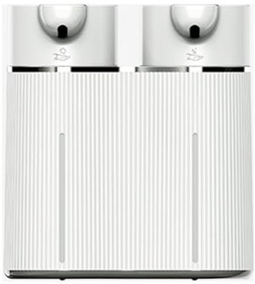 Qerwsdty Double- Automatic Foam+Liquid Soap Dispenser Wall-Mounted USB Rechargeable Disinfectant Distributor Infrared Sensor