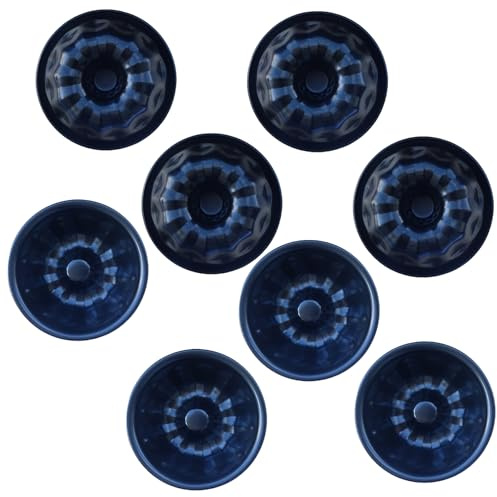 MGGi 8 Pack Mini Fluted Tube Cake Pan, 4 Inch Nonstick Fluted Tube Cake Pans, Black Carbon Steel Mini Oven Baking Mold Mould for Cupcake, Muffin, Brownie, Pudding, Bavarois, Jello, Flan