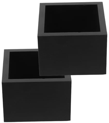 PAMINGONO Caja De Sake De Madera Japonesa 2 Piezas Pequeña Cuadrada Madera Acabado Negro Soporte para Copas Almacenamiento Doméstico Práctico y Compacto para Uso Hogar y Viajes