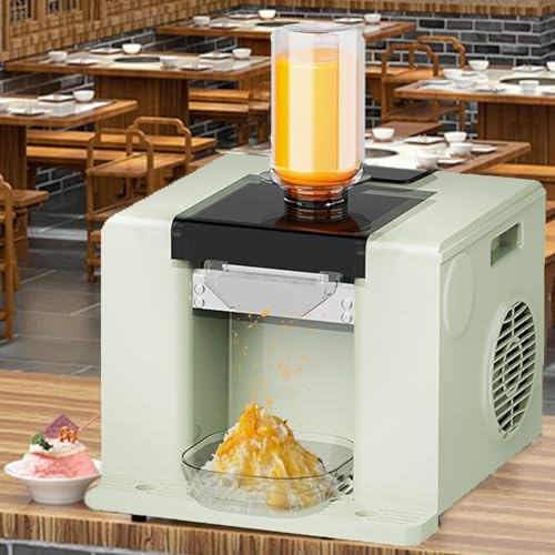 Machine à GlaçOns Flocon De Neige, Machine CoréEnne Bingsu, Machine à Glace PiléE éLectrique Automatique Avec éCran Tactile, Refroidissement Rapide Pour Famille, Restaurant, Bar,Green