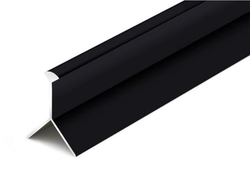 Yiustldd Profilo di Finitura per battiscopa in Lega di Alluminio, Barra di Protezione per battiscopa per pareti/gradini per Pavimenti/Piastrelle in Ceramica di 12 mm di Spessore, 2,5 m,Nero