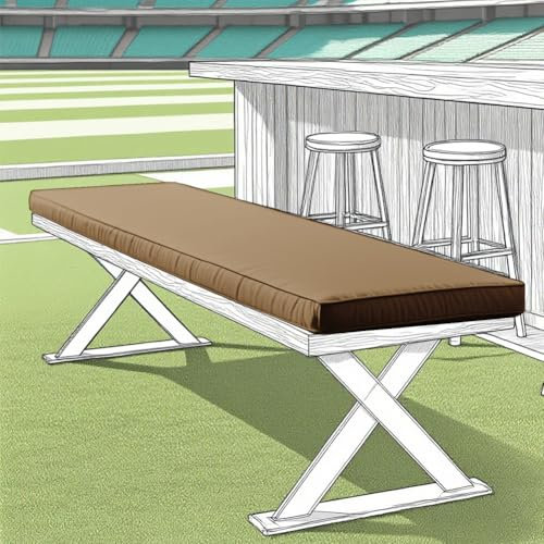 WLXFF Picnic Bench Cushion waterproof Beer Bench Cushions Bench Seat Pad Long Bench Cushion with Removable Cover for Outdoor Patio Bbq Camping Dining Furniture Cushion,NO6,140X23X3CM