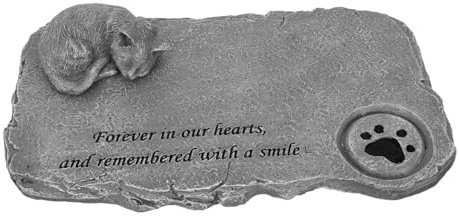 ERINGOGO Plaque Commémorative Chat Extérieur Résine Pierre Tombale Adorable pour Jardin Décoration Durable pour Souvenir Animal de Compagnie Design Chaton Mignon