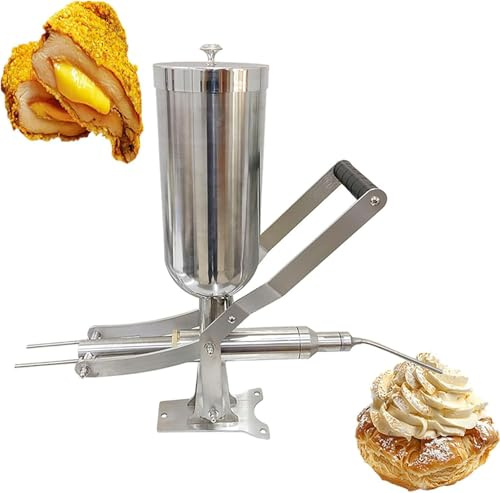 STIDEsknautic Machine de Remplissage de Beignets 5L,Machine Manuelle d'injection de gelée,Acier Inoxydable, pour Usage Professionnel ou Domestique, pour Beignets,crèmes