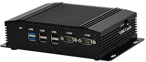 ANDAQI Industrial Computer, Fanless Mini PC, Embedded IPC, N3510 N3520 N3530 N3540, Windows 11 / Linux Ubuntu, BM18, GPIO, WOL, SIM Slot, 2 x LAN, 2 x RS232 422 485, 4G RAM, 64G SSD, 500G HDD