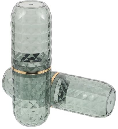 MUSISALY 2 Pezzi Portaspazzolino da Viaggio in Plastica 2 Pezzi, Bicchiere Portaspazzolino e Risciacquo, Leggero e Riutilizzabile per Igiene Orale Quotidiana e Protezione Spazzolino in