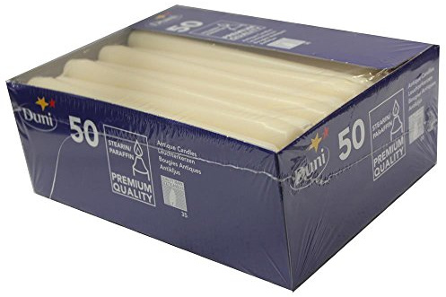 Duni Leuchterkerzen champagne, 25 cm, 50 Stück