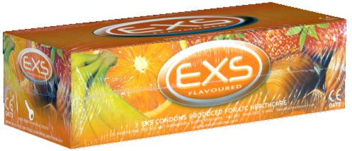 EXS Condoms dünnes, Aber Starkes, seidiges Latex-Kondome mit gemischten Geschmacke - 12 STK. 590 g