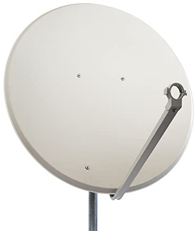 Premium X PXS100 Satellitenschüssel 100cm Stahl Hellgrau Satellitenantenne SAT Spiegel mit LNB Tragarm und Masthalterung