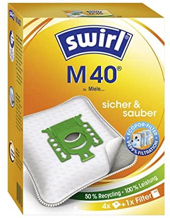 4 Original Swirl Staubsaugerbeutel M40