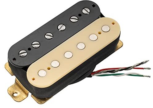 Musiclily 50mm Keramik Humbucker Pickup Hals Tonabnehmer für Strat Tele Les Paul Style E-Gitarre,Zebra
