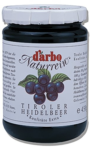 Confettura extra Mirtilli Neri 450 gr. - Darbo Naturrein