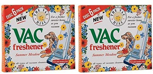 2 x Vacuum Cleaner Air Freshener Summer Meadow Pack of 6 Disc Pet Lovers Home Office Cleanliness Extra Strength Fresh Fragrance Vac Fits All Hoover