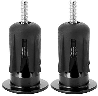 VGEBY1 Bike Handlebar Plugs, Aluminum Alloy Handlebar Grip End Plug Handlebar End Stoppers Handle Bar Cover Stopper Cycling Parts Components (Black)