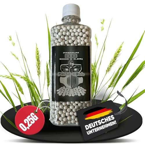 Airsoft Softair Kugeln Fritz-Cell Premium BBS 6 mm 0,25g Flasche 3000 Stück