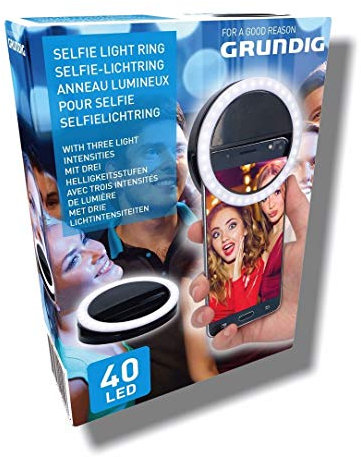 Lot de 36 anneaux lumineux LED pour smartphone - Lumière à selfie pour téléphone portable - Anneau lumineux pour selfie - Lumière à selfie - Anneau lumineux avec 3 niveaux de luminosité