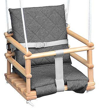 Holz Babyschaukel, Kinderschaukel, Schaukel für Kinder Schaukel 3 in 1 + SICHERHEITSGURT, Kleinkindschaukel, Baby schaukel und Schaukelsitz, Kinder schaukel Holz Indoor Outdoor