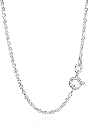 NKlaus Ankerkettte diamantiert 925 Sterling Silber Collier 1,70mm Breit Halskette