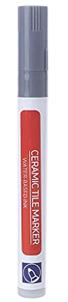 Kamonda 1 Piece Floor Paint Maker Ceramic Tile Marker Tile Grout Pen Waterproof 7 Kinds of Colors Waterproof No Faded for Home Ceramic Tile Marker Light Gray