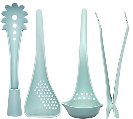 Pince cuisine Outil de cuisson de cuisine 4 pièces Ensemble de cuillère à soupe de riz à soupe Spaghetti Fork Spaghetti Cuillère Pinces à manger Pince de cuisine