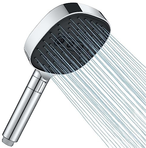 Cobbe Duschkopf Wassersparend Tanzendes Wasser Sparduschkopf, Regendusche Gross Duschkopf Druckerhöhend, Wassersparender Duschkopf(Duschkopf ohne Schlauch), Chrom