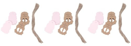 LALAFINA 150stücke Shower Dankeschön Tags Kraftpapier Hochwertige Fußabdruck- Für Babyparty Geschenkanhänger Und Dekoration Von Feiern