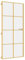 vidaXL Porte Intérieure Mince, Porte Intérieure Moderne, Porte Vitrée, Porte de Chambre, Porte de Salle de Bain Maison, Doré 93x201,5 cm Verre Trempé Aluminium