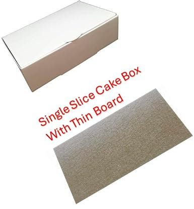 Art of cake® 25 Premium IVORY Cake Single Slice Favour Boxes PERFECT Size 120x70x50mm With Thin Board