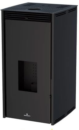 BRICOSOL ESTUFA DE PELLET SIN ELECTRICIDAD BRONPI MODELO FREE 11 KW NEGRO