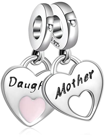Rimgoris 925 Sterling Silber Charme für Frauen Armbänder Halskette Tochter&Mutter Familie baumeln Charme Geschenk
