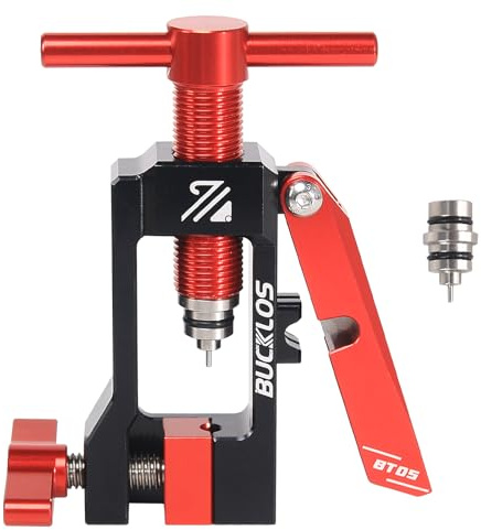 BUCKLOS Bike Brake Hydraulic Disc Brake Hose Fitting Insert Tool, 2 in 1 Needle Driver Insertion Tool with Mineral Hose Cutting Tools BT05 for MTB Road Bike Compatible with BH90/BH59/Avid/MAGURA/Banjo