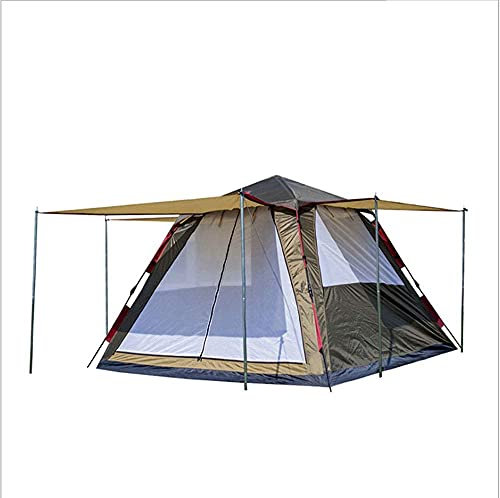 Camping Tent Outdoor Tent, Portable Automatic Pop-Up Tent, Double, Multi-Person Travel Camping Tent, Waterproof And Windproof, Fiberglass Rod, One Bedroom, Up To 4 People