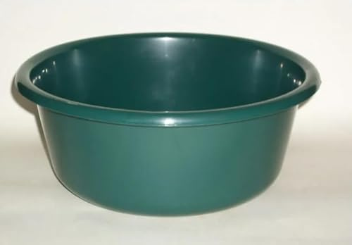 TRTO 1Pcs 28cm Green Small Round Plastic Washing Up Bowl Washing Up Bowl Kitchen Sink, Basin Mixing & Tidy Organizer