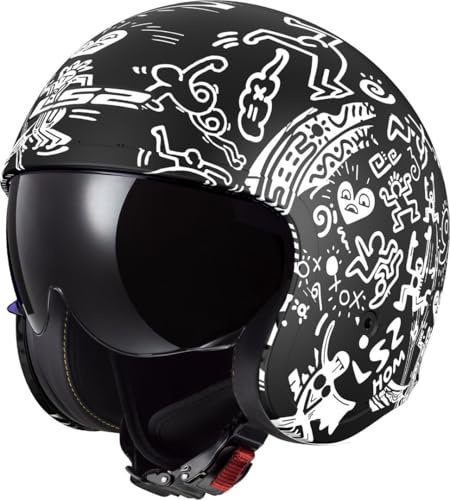 LS2, Jet-Motorradhelm SPITFIRE II TRIBAL Matt Black White, L