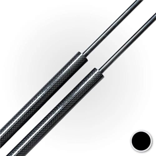 Gasfeder 2 Kofferraumstreben Heckklappe Kofferraumlift Unterstützt Gasfedern Stoßdämpfer Für Peugeot 206 Schrägheck 1998–2016 Heckklappendämpfer(Black Carbon Fiber)