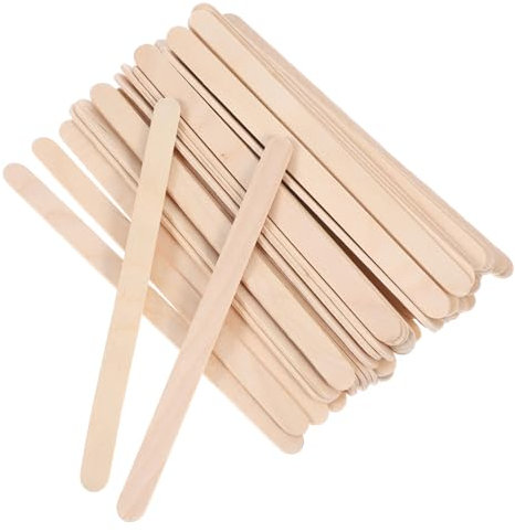 KONTONTY 250 Stück Bastelstäbchen Aus Birkenholz Wachsstäbchen Zum Wachsen Holzstäbchen Für Diy-projekte Eisstiele Zum Befüllen Kleine Wachsstäbchen