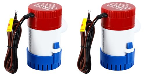 FreeTec 2 bombas de líquido de 1100 gph 12 V bomba de sentina para marina, barcos, yates, caravanas