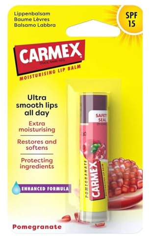 Carmex Granatapfel Lippenbalsam Ultra Feuchtigkeitsspendend SPF 15 1 Einheit