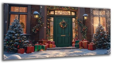 Malen Nach Zahlen Erwachsene Weihnachten Klein Malen Nach Zahlen 40X20cm, Winter Bastelset Erwachsene Frauen, Farbiges Leinwand Acrylfarben DIY Ölgemälde Set Dekoration Geschenke für Fraue-z1331