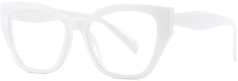 WFFZTZW Cat Eye Brillengestell Damenbrille (weiß)