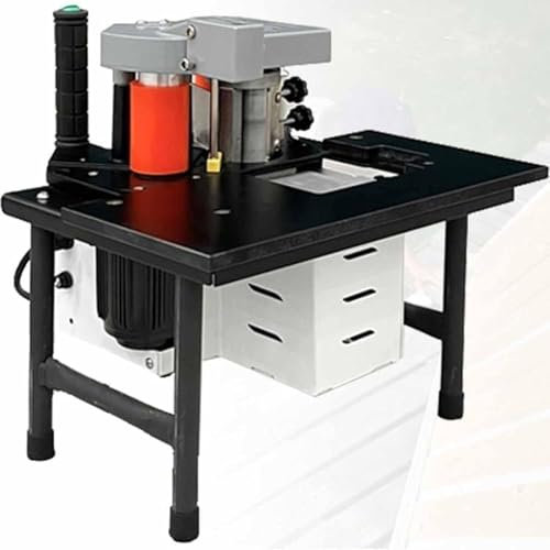 YMAOMAO Encoladora de Cantos portátil, máquina encoladora de Cantos, encoladora de Cantos de PVC con encolado de Doble Cara para carpintería, Altura de 7-60 mm, Juego de encoladora de Cantos,Black