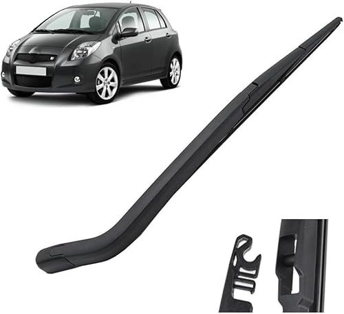 AjaxCat Scheibenwischer Hinten Ersatz, Hinterer Wischerblatt Wischerarm Geeignet für Toyota Yaris Japan Built 2005-2011, Scheibenwischer Wischer Set