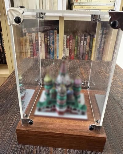 WhamtL Acryl Vitrine Sammler-Vitrine aus Transparentem Acryl, Staubschutzhülle, Schreibtisch-Aufbewahrungsbehälter, Schaukasten, Vitrine, Alternative Glasvitrine(35x35x20cm(14x14x8in))