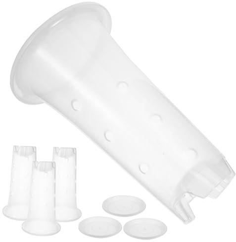 TOYANDONA 1 Ensemble Pots à Orchidées Plastiques Transparents Drainage Set de Pots Soucoupes pour Plantes Intérieur Extérieur
