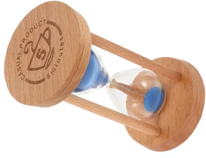 TOYANDONA Wood Sand Timer for Decorative Bathroom Sandglass Clock Teeth Brushing Timer with Visual Indicator Home and Restaurant Natural Wood Color