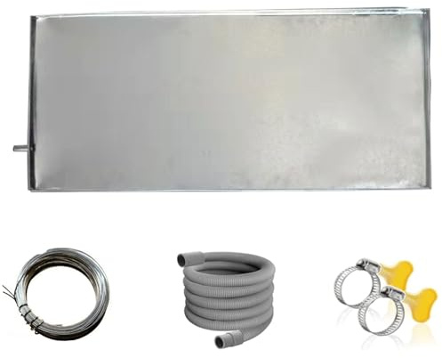Bandeja de Goteo del Aire Acondicionado, Deposito Agua Aire Acondicionado con Kit de Accesorios de Drenaje, Apta para Aires Acondicionados Split(83x35cm/32.7x13.8in)